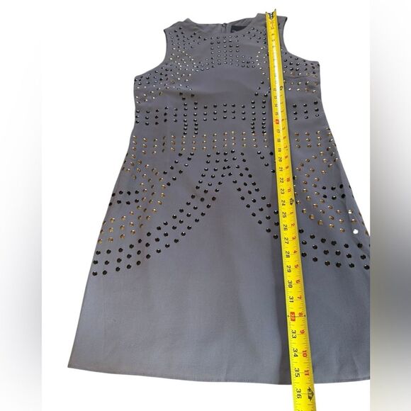 Cynthia Rowley Silk Studded Mini Dress Slate Blue Gray Womens Size 8 - Picture 12 of 12